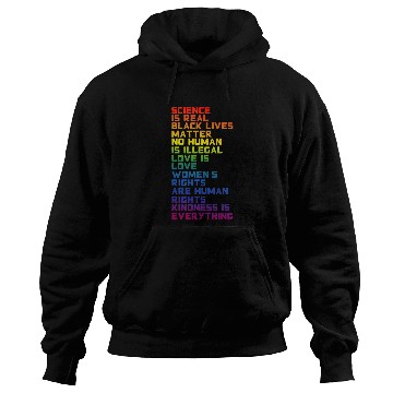 Discover Science Is Real Black Matters Equality Human Hoodies