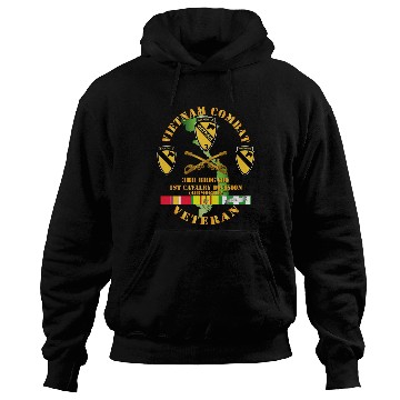 Discover Army Vietnam Combat Cavalry Veteran w Support Brig Hoodies