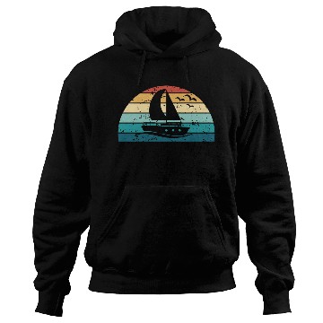 Discover Retro Boating Sunset Vintage boat Sunrise Hoodies