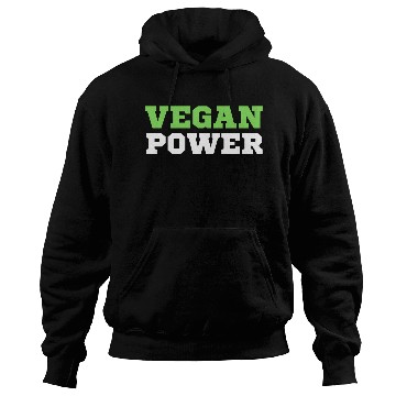 Discover VEGAN POWER (Green & White letters) Hoodies