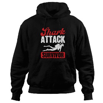 Discover Scuba Diving Shark Attack Survivor Scuba Diver Hoodies