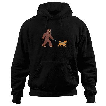 Discover Bigfoot Sasquatch Walking Pomeranian Hoodies