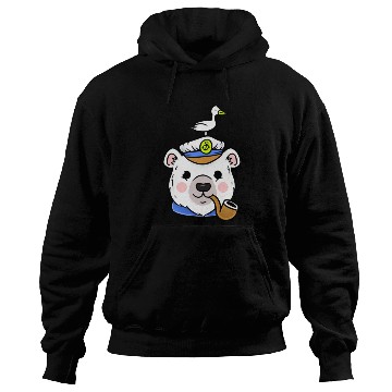 Discover Polar Bear Sailor Captain For Sailing Lover Hoodies