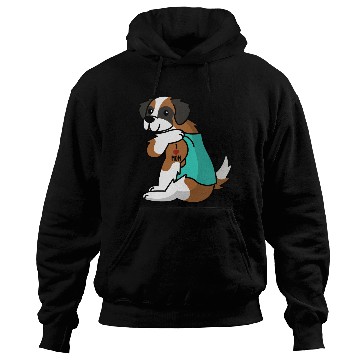 Discover I Love Mom Tattoo Saint Bernard Hoodies