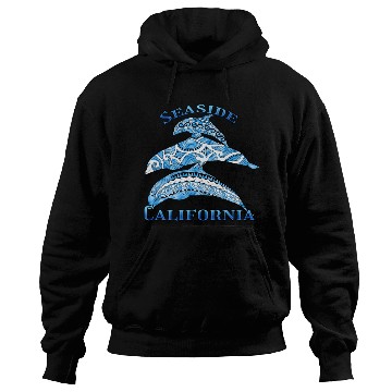 Discover Seaside California Vacation Tribal Dolphins Hoodies