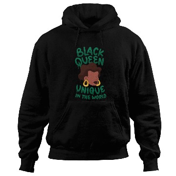 Discover Black unique in the world Queen Black queen unique Hoodies