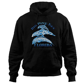 Discover Big Pine Key Florida Vacation Tribal Dolphins Hoodies