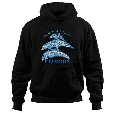 Discover Central Beach Florida Vacation Tribal Dolphins Hoodies
