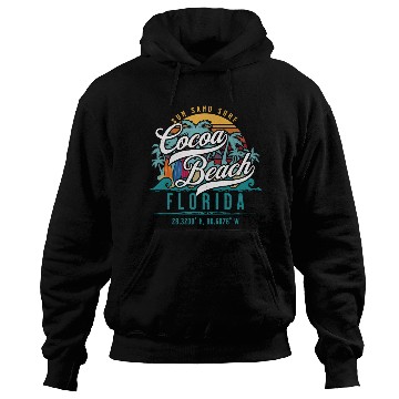 Discover Cocoa Beach Florida Retro Sun Sand Surf Surfing Baseball Jerseys Hoodies
