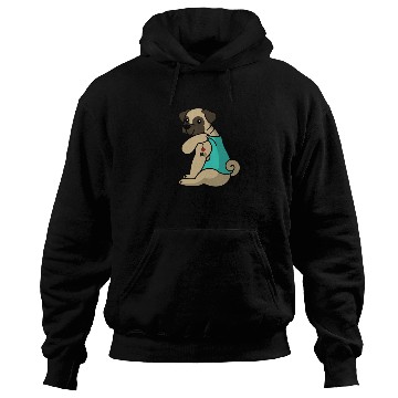Discover I Love Dad Pug Hoodies