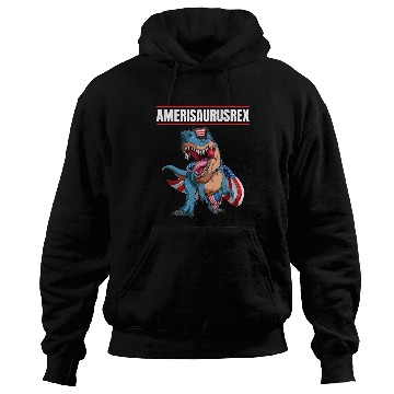 Discover Amerisaurusrex Dinosaur Wearing US Flag Cape And Hoodies