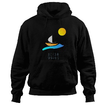 Discover Ocean Waves Sailing Yachting Abstract Hoodies