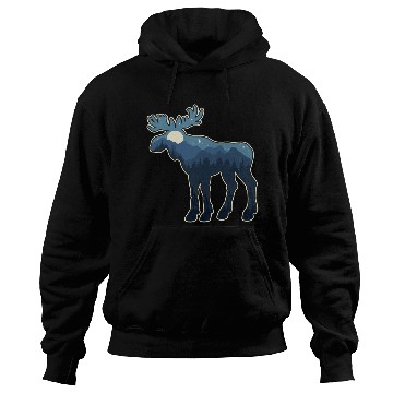 Discover Wild Adventure Moose Hoodies