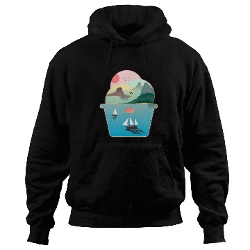Discover Ice Cream Summer Ocean Wanderlust Sailing Sunset Hoodies