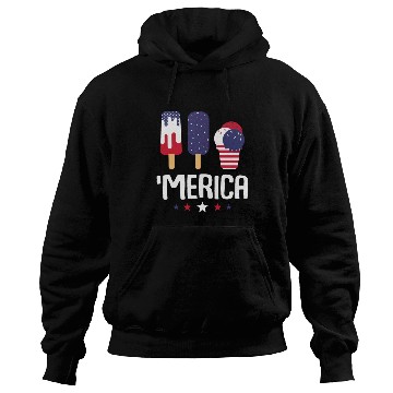 Discover Merica Ice Cream Lover Popsicles US Flag Hoodies