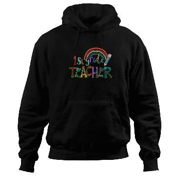 Discover Leopard 1st Grade Teacher Rainbow Hoodies
