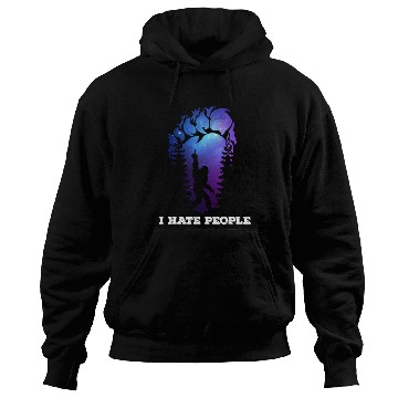 Discover Bigfoot Footprint I hate people camping Hoodies