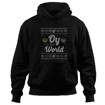 Discover Funny Hanukkah Oy To The World Hoodies