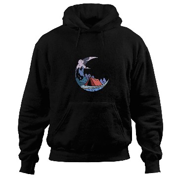Discover Camper Campsite Moon Camp Camping Hoodies