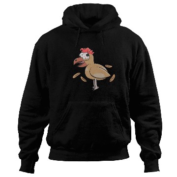 Discover Crazy Shocked Farm Chicken Funny Cartoon White Hoodies