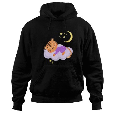 Discover sleeping cute tiger on a cloud Hoodies