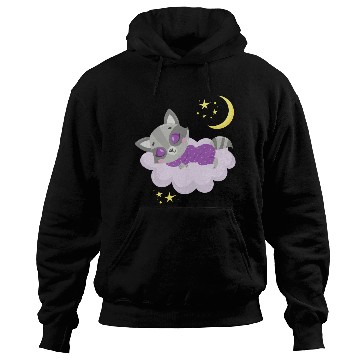 Discover cute raccoon sleeping in cloud Hoodies