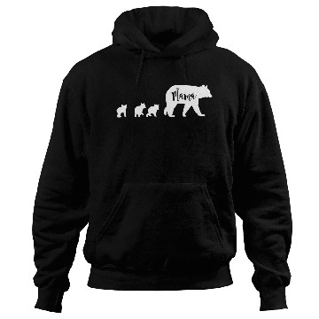 Discover Mama Bear With 3 Three Cubs Fun Mom Mother Hoodies
