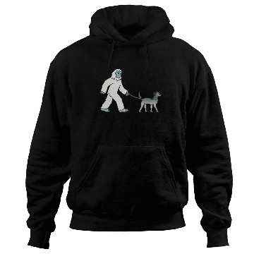 Discover Bigfoot Sasquatch Walking Irish Wolfhound Hoodies