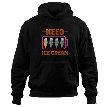 Discover Ice Cream Battery Cone Need Ice Hoodies