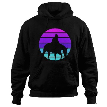 Discover Synthwave Cowboy Horse Wrangler Gift Hoodies