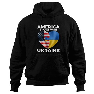 Discover America stands with Ukraine Hoodies