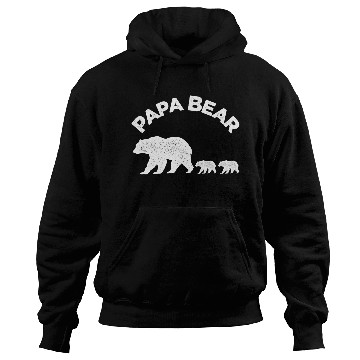 Discover Vintage Papa Bear with Two Cubs Daddy Bear Twin Hoodies