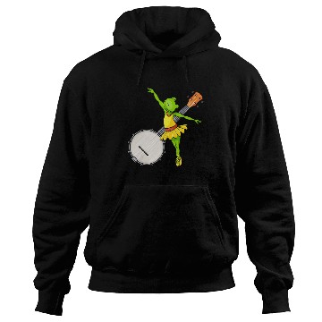 Discover Ballet Dancing Frog Banjo Bluegrass Music Hoodies