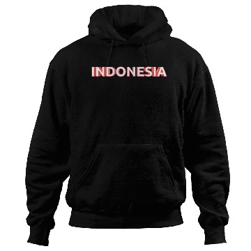 Discover text indonesia red and white color bold style 3d Hoodies