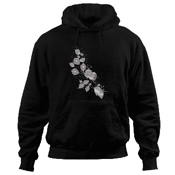 Discover noble leaf tendril in metallic silver look Hoodies