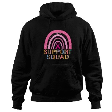 Discover Support Squad Leopard Pink Warrior Breast Cancer Hoodies