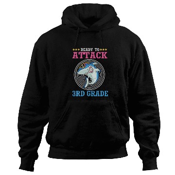 Discover Back To School Shark Ready To Attack 3rd Grade Hoodies