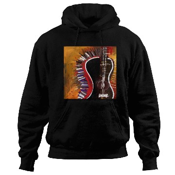 Discover abstract colorful guitar painting Hoodies