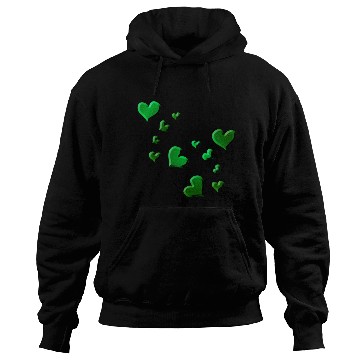 Discover Hearts pattern green icon glitter Hoodies