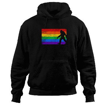 Discover LGBT Bigfoot Rainbow Flag Hoodies
