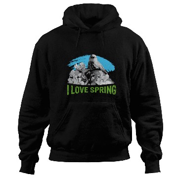 Discover I love SPRING with Eagle Hoodies