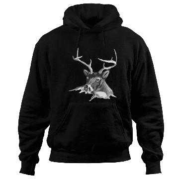 Discover Mule Deer Pocket-Style Emblem Hoodies