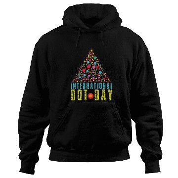 Discover Colorful Triangle Pattern International Dot Day Hoodies