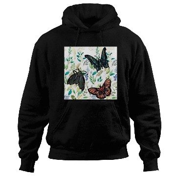Discover Two Butterflies and A Moth Hoodies