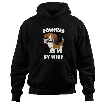 Discover Basset Hound Powered By Wine Hoodies