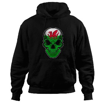 Discover Wales Flag Skull Welsh Heritage Dragon Flag Hoodies