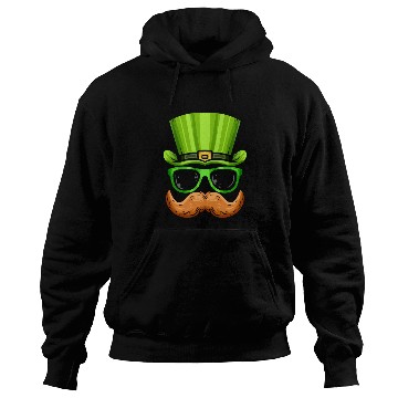 Discover Red Beard Green Hat And Glasses Costume For St. Hoodies