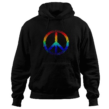 Discover Rainbow Peace Sign LGBT Gay Pride Hoodies