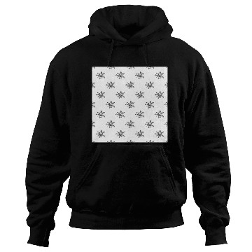 Discover Abstract Snowflakes Pattern White Black Hoodies