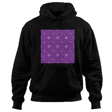 Discover Modern Snowflakes Pattern Purple Hoodies
